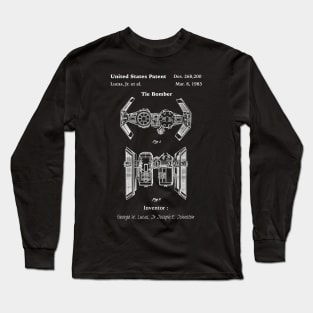 Tie Bomber Patent - Tie Bomber blueprint Long Sleeve T-Shirt